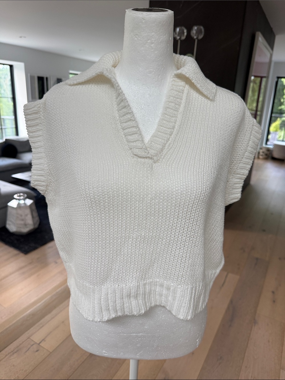 STARK X White Knit Top
